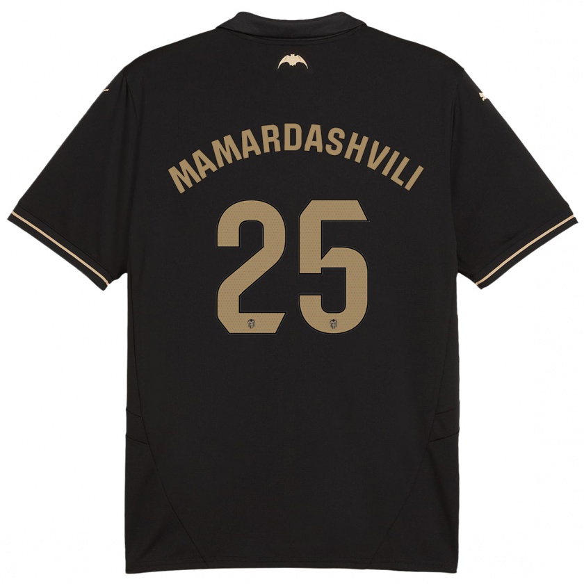 Kandiny Herren Giorgi Mamardashvili #25 Schwarz Auswärtstrikot Trikot 2024/25 T-Shirt