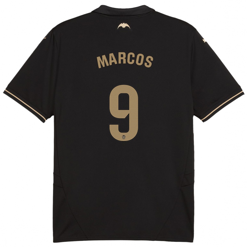 Kandiny Herren Ana Marcos #9 Schwarz Auswärtstrikot Trikot 2024/25 T-Shirt