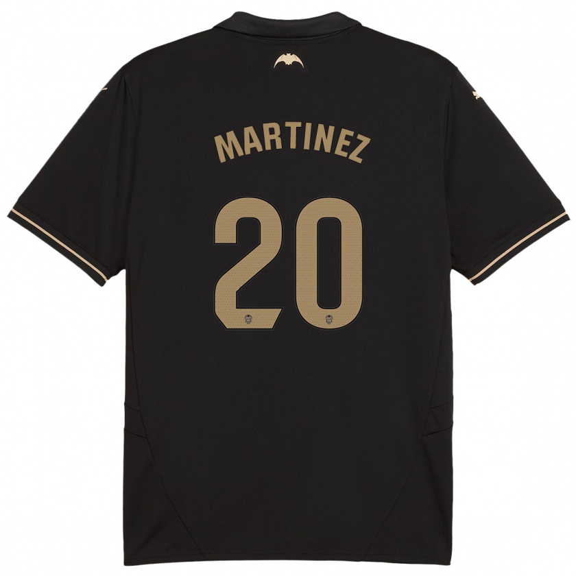 Kandiny Herren Asun Martínez #20 Schwarz Auswärtstrikot Trikot 2024/25 T-Shirt