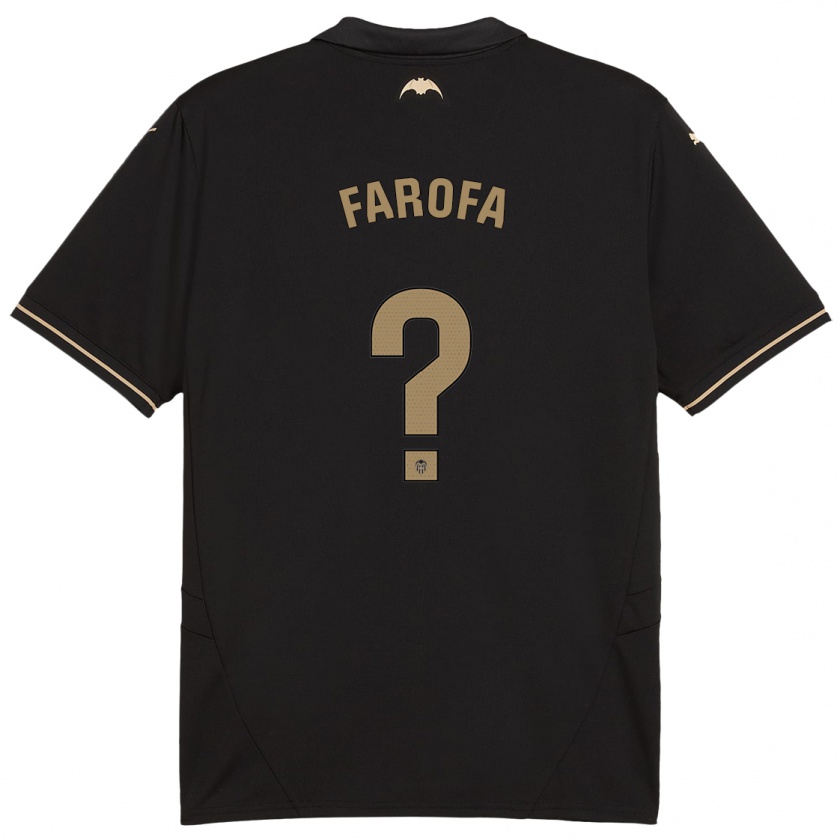 Kandiny Herren Rodrigo Farofa #0 Schwarz Auswärtstrikot Trikot 2024/25 T-Shirt