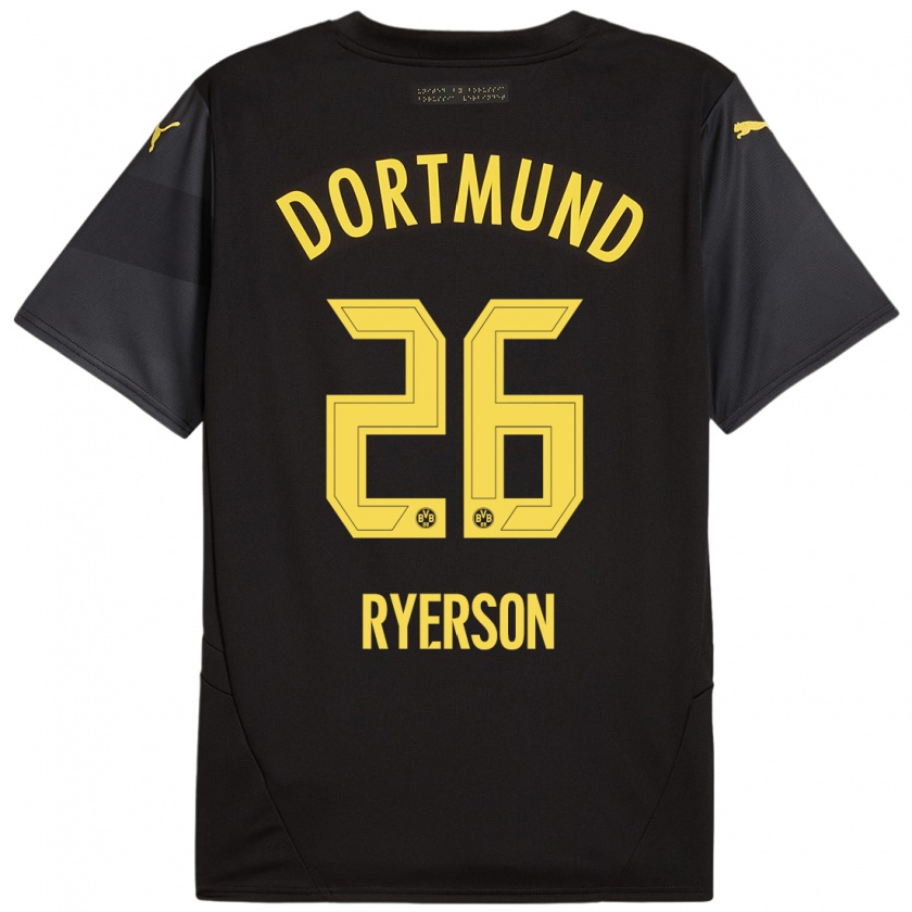 Kandiny Herren Julian Ryerson #26 Schwarz Gelb Auswärtstrikot Trikot 2024/25 T-Shirt