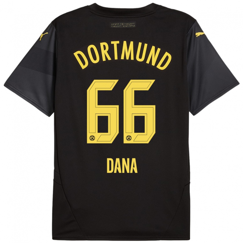 Kandiny Herren Bleckmann Dana #66 Schwarz Gelb Auswärtstrikot Trikot 2024/25 T-Shirt