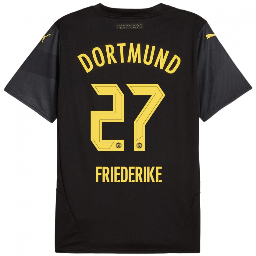 Kandiny Herren Burczik Friederike #27 Schwarz Gelb Auswärtstrikot Trikot 2024/25 T-Shirt