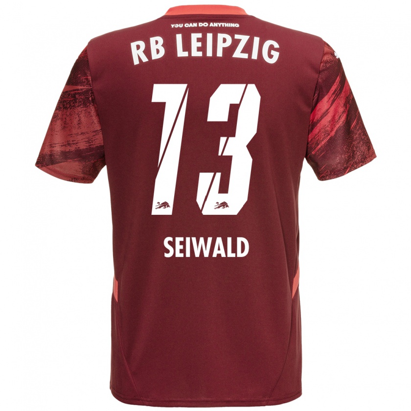 Kandiny Herren Nicolas Seiwald #13 Burgunderrot Auswärtstrikot Trikot 2024/25 T-Shirt