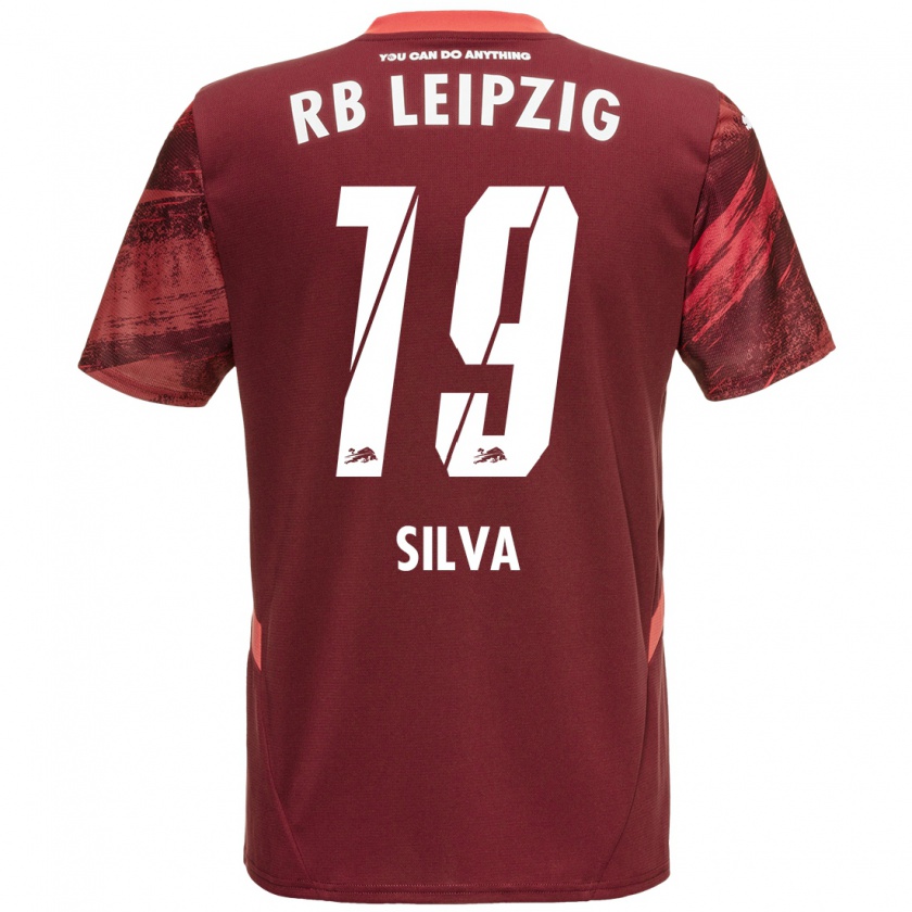 Kandiny Herren André Silva #19 Burgunderrot Auswärtstrikot Trikot 2024/25 T-Shirt