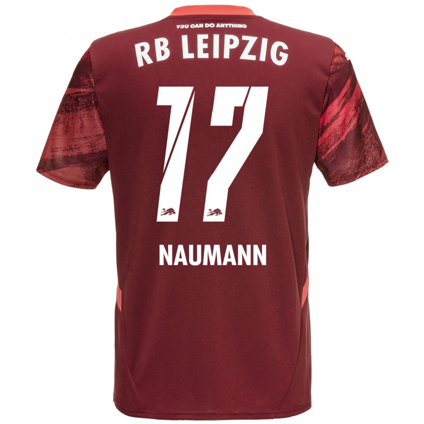 Kandiny Herren Carlos Naumann #17 Burgunderrot Auswärtstrikot Trikot 2024/25 T-Shirt