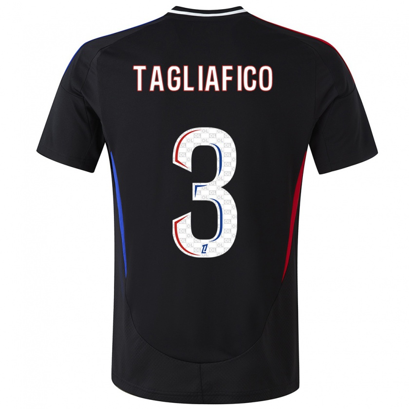 Kandiny Herren Nicolás Tagliafico #3 Schwarz Auswärtstrikot Trikot 2024/25 T-Shirt