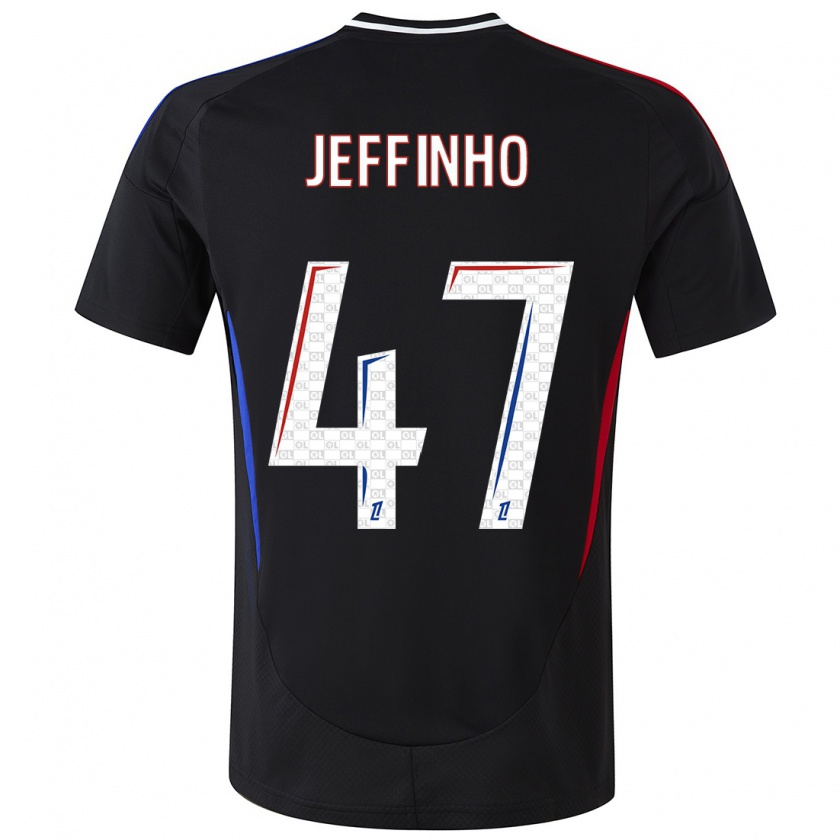 Kandiny Herren Jeffinho #47 Schwarz Auswärtstrikot Trikot 2024/25 T-Shirt