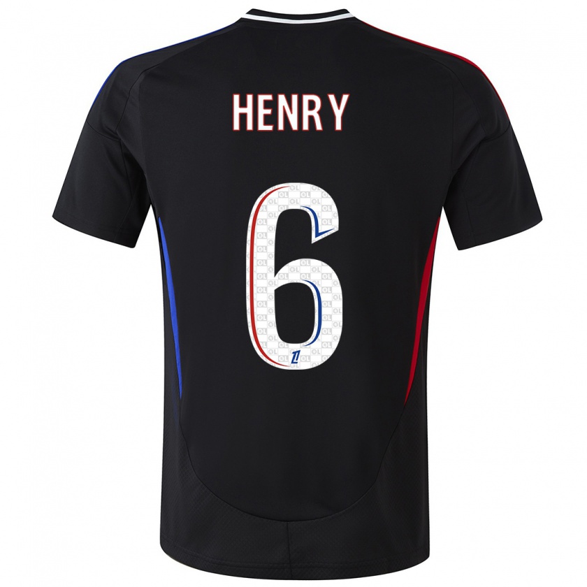 Kandiny Herren Amandine Henry #6 Schwarz Auswärtstrikot Trikot 2024/25 T-Shirt