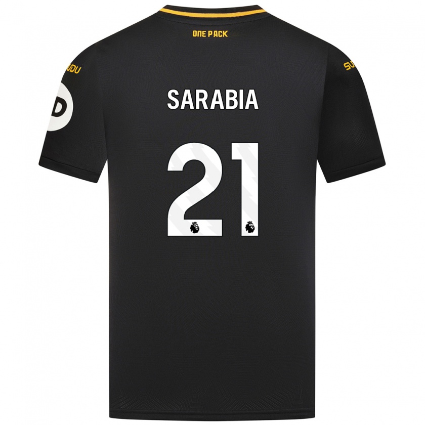 Kandiny Herren Pablo Sarabia #21 Schwarz Auswärtstrikot Trikot 2024/25 T-Shirt