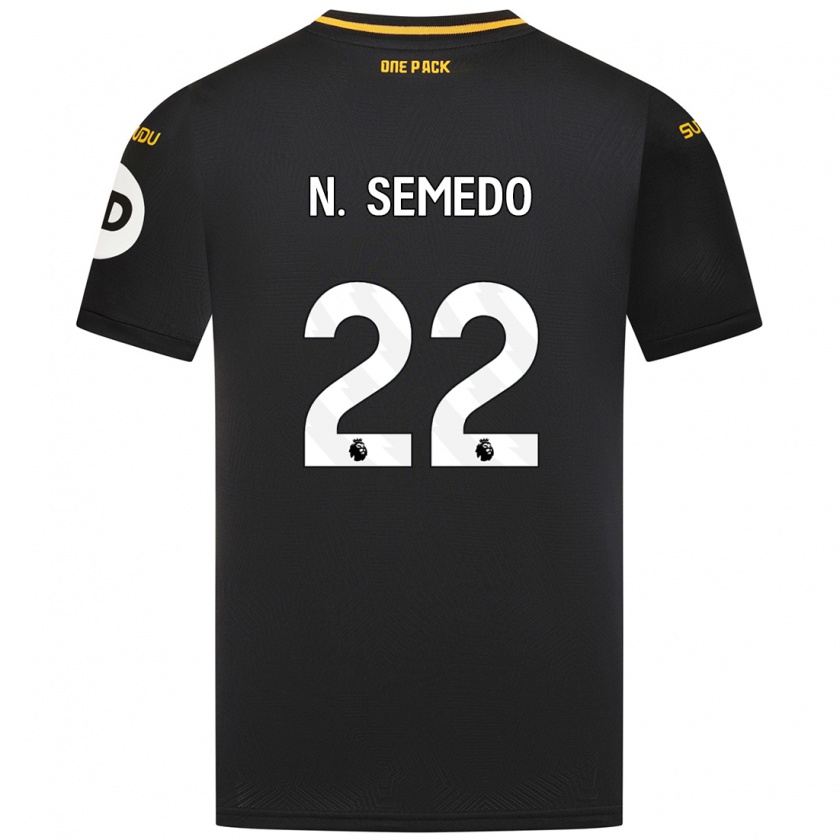 Kandiny Herren Nélson Semedo #22 Schwarz Auswärtstrikot Trikot 2024/25 T-Shirt