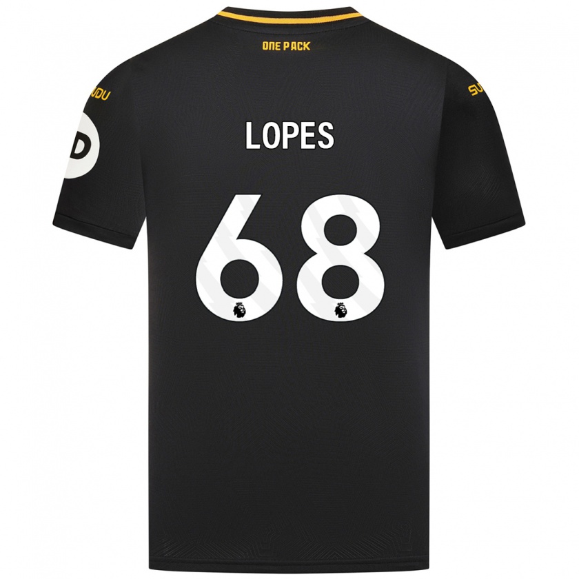 Kandiny Herren Leo Lopes #68 Schwarz Auswärtstrikot Trikot 2024/25 T-Shirt