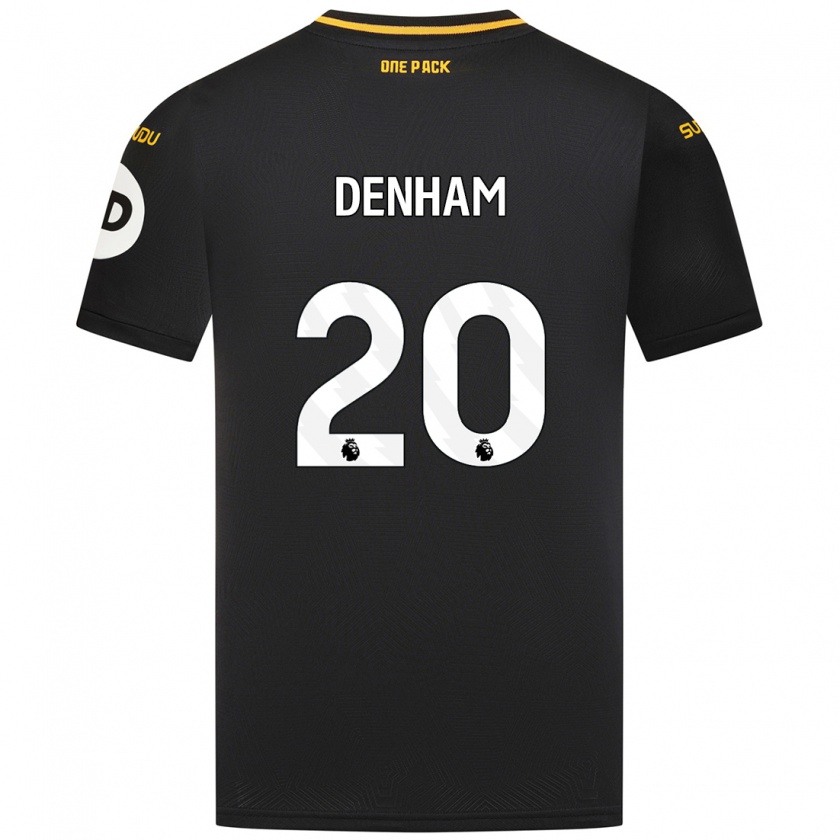 Kandiny Herren Ania Denham #20 Schwarz Auswärtstrikot Trikot 2024/25 T-Shirt