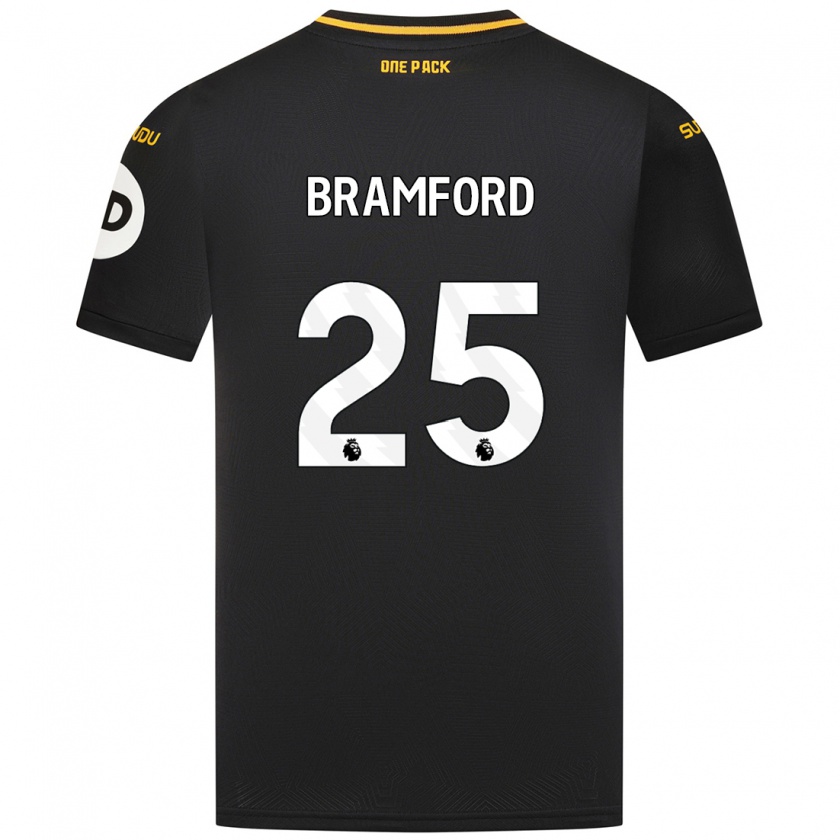 Kandiny Herren Sophie Bramford #25 Schwarz Auswärtstrikot Trikot 2024/25 T-Shirt