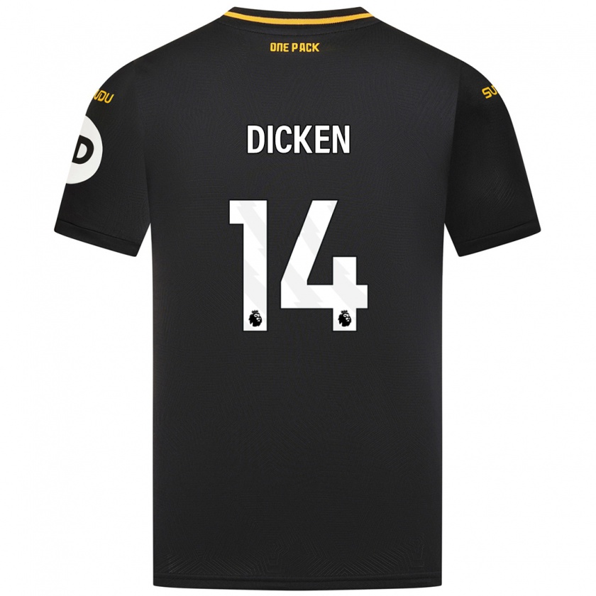 Kandiny Herren Amy Dicken #14 Schwarz Auswärtstrikot Trikot 2024/25 T-Shirt