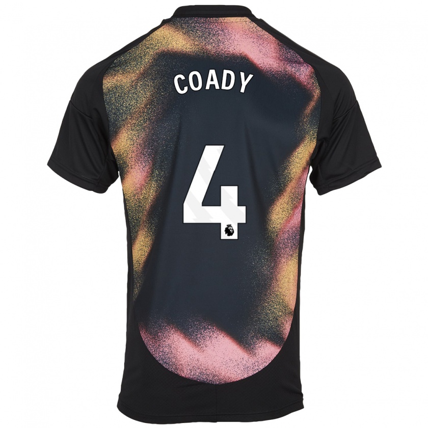 Kandiny Herren Conor Coady #4 Schwarz Weiß Auswärtstrikot Trikot 2024/25 T-Shirt