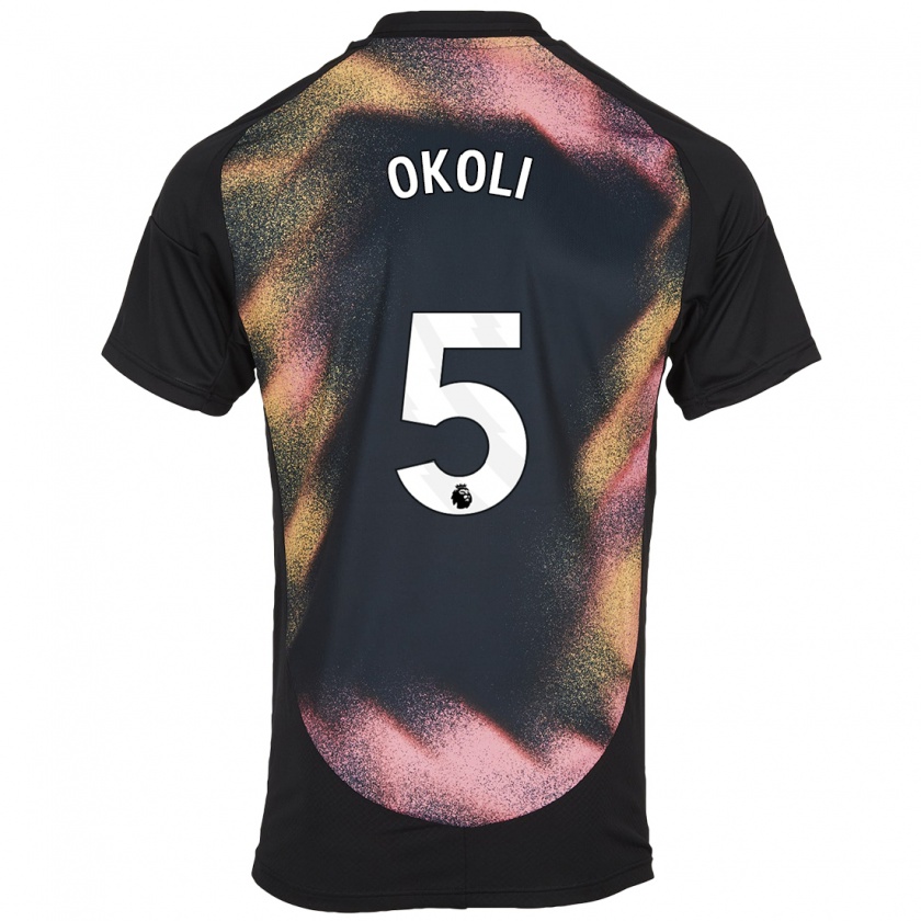 Kandiny Herren Caleb Okoli #5 Schwarz Weiß Auswärtstrikot Trikot 2024/25 T-Shirt