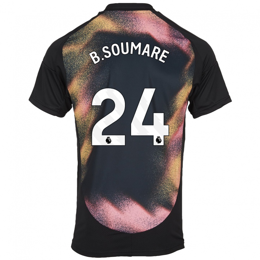 Kandiny Herren Boubakary Soumaré #24 Schwarz Weiß Auswärtstrikot Trikot 2024/25 T-Shirt