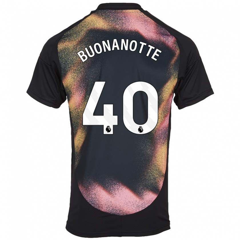 Kandiny Herren Facundo Buonanotte #40 Schwarz Weiß Auswärtstrikot Trikot 2024/25 T-Shirt