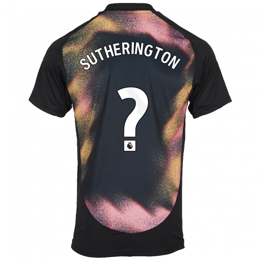 Kandiny Herren Harry Sutherington #0 Schwarz Weiß Auswärtstrikot Trikot 2024/25 T-Shirt