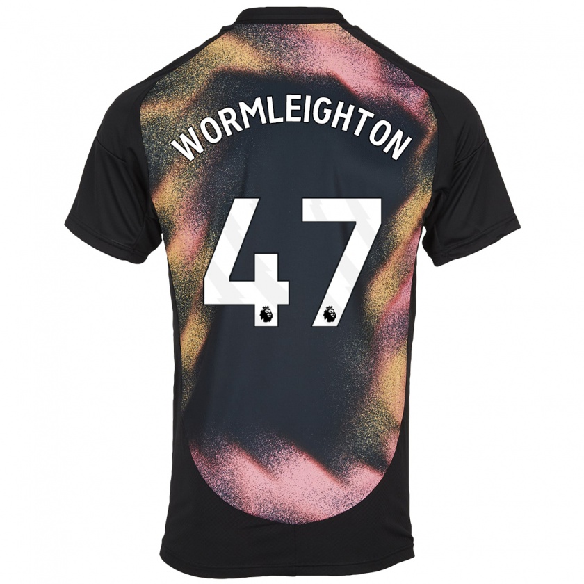 Kandiny Herren Joe Wormleighton #47 Schwarz Weiß Auswärtstrikot Trikot 2024/25 T-Shirt