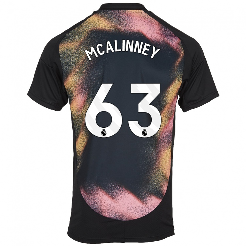 Kandiny Herren Liam Mcalinney #63 Schwarz Weiß Auswärtstrikot Trikot 2024/25 T-Shirt