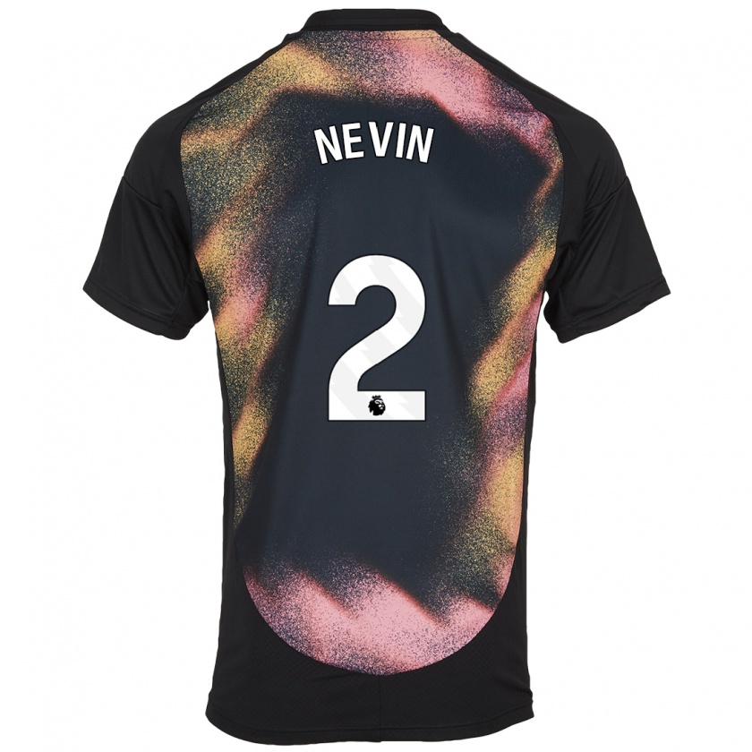 Kandiny Herren Courtney Nevin #2 Schwarz Weiß Auswärtstrikot Trikot 2024/25 T-Shirt