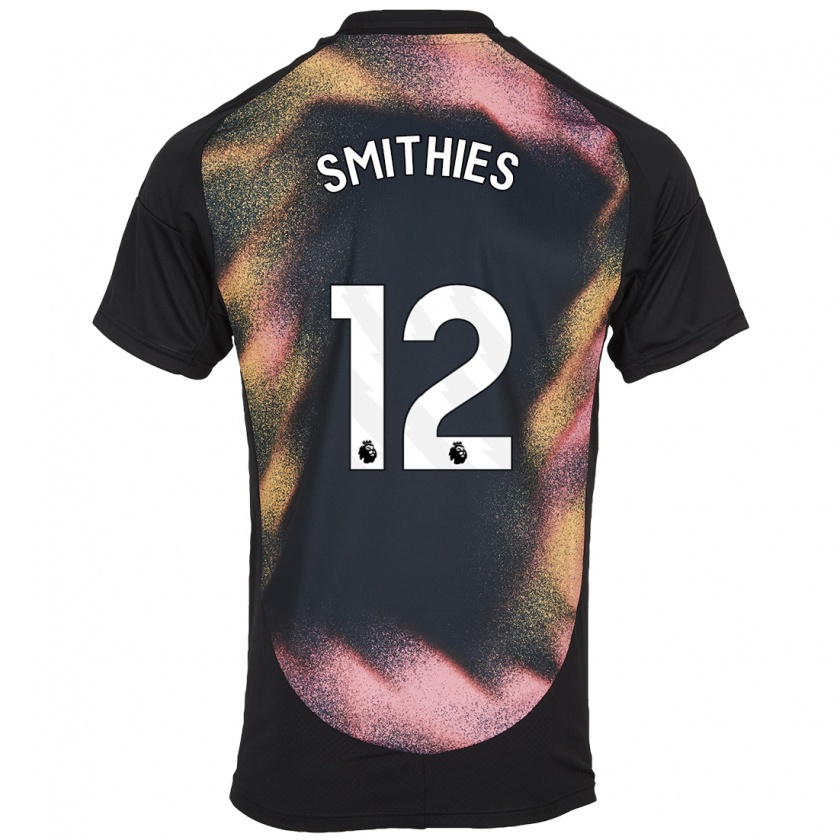 Kandiny Herren Alex Smithies #12 Schwarz Weiß Auswärtstrikot Trikot 2024/25 T-Shirt