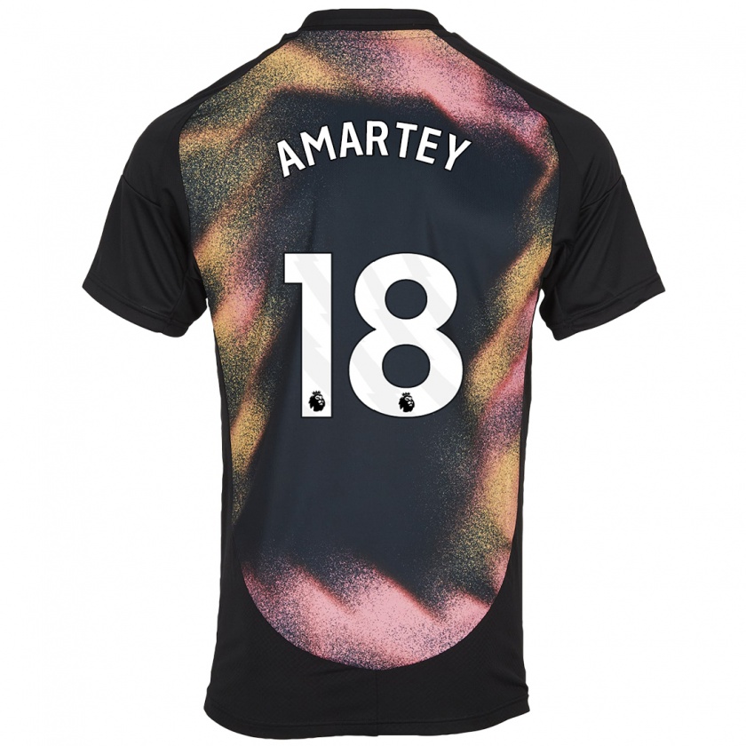 Kandiny Herren Daniel Amartey #18 Schwarz Weiß Auswärtstrikot Trikot 2024/25 T-Shirt