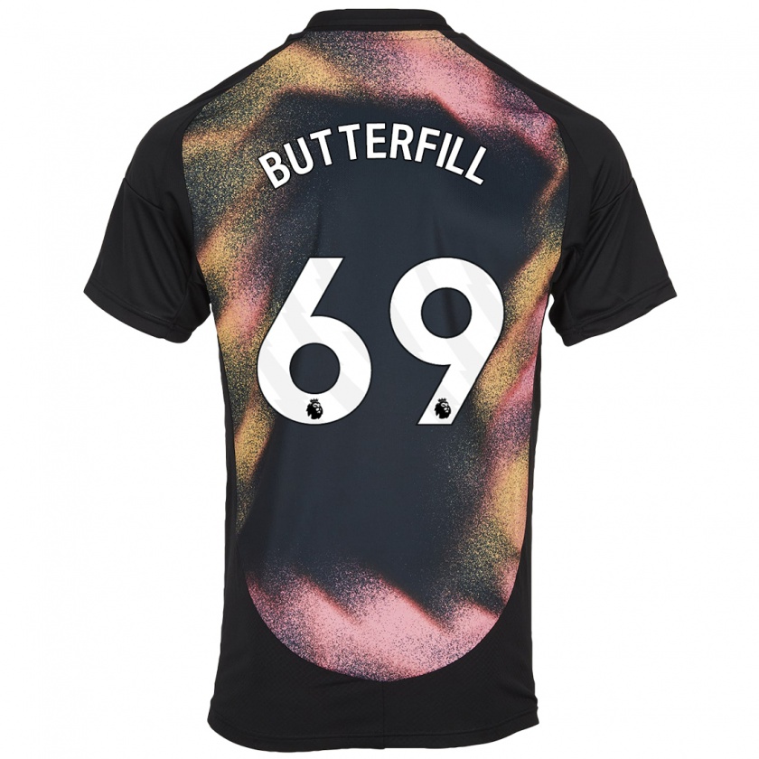 Kandiny Herren Jack Butterfill #69 Schwarz Weiß Auswärtstrikot Trikot 2024/25 T-Shirt