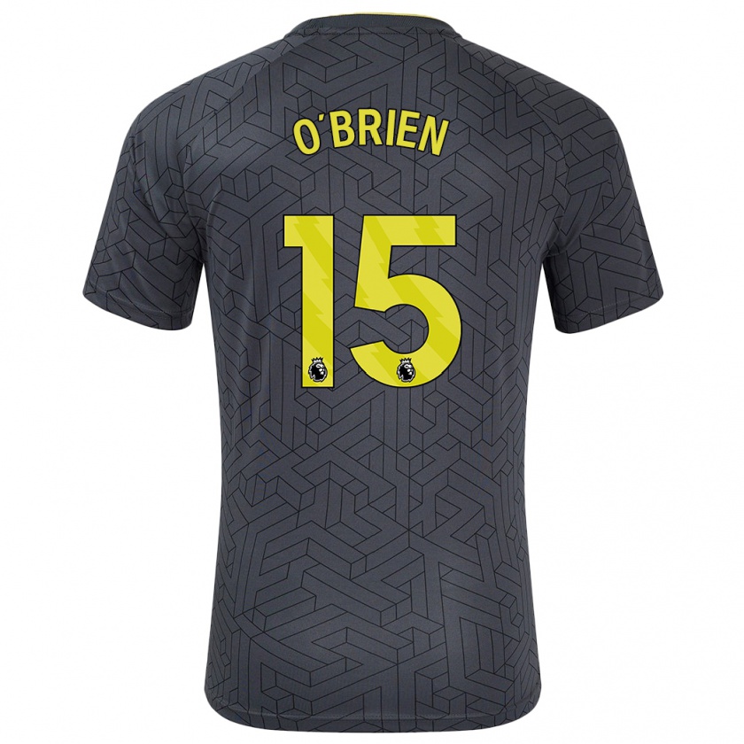 Kandiny Herren Jake O'brien #15 Schwarz Gelb Auswärtstrikot Trikot 2024/25 T-Shirt