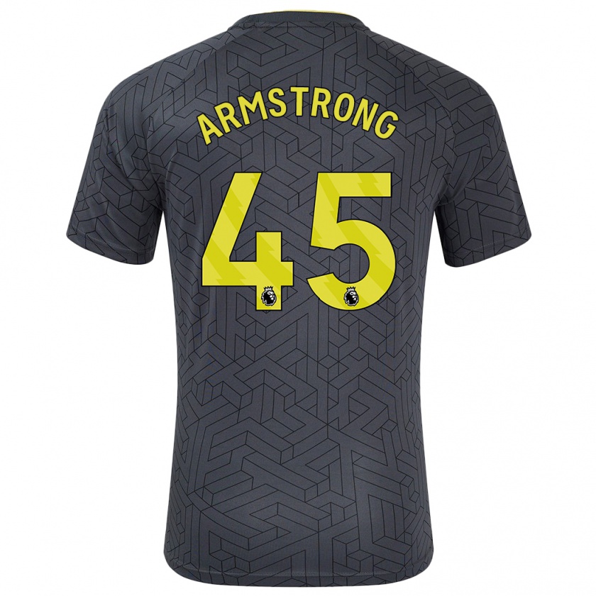 Kandiny Herren Harrison Armstrong #45 Schwarz Gelb Auswärtstrikot Trikot 2024/25 T-Shirt