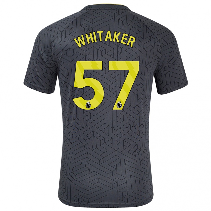 Kandiny Herren Charlie Whitaker #57 Schwarz Gelb Auswärtstrikot Trikot 2024/25 T-Shirt