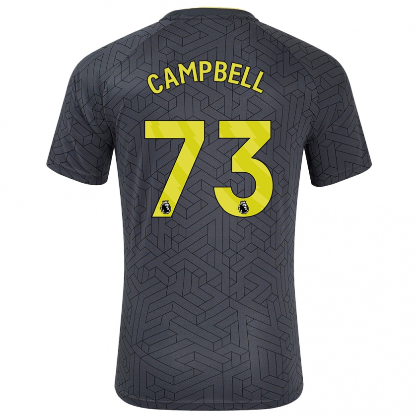 Kandiny Herren Elijah Campbell #73 Schwarz Gelb Auswärtstrikot Trikot 2024/25 T-Shirt