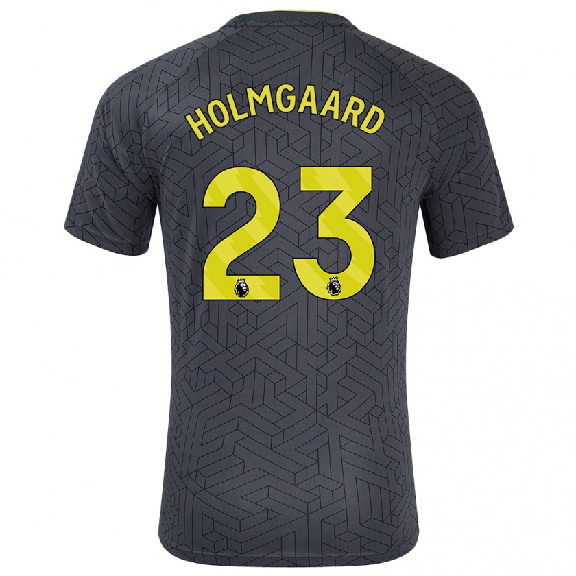 Kandiny Herren Sara Holmgaard #23 Schwarz Gelb Auswärtstrikot Trikot 2024/25 T-Shirt