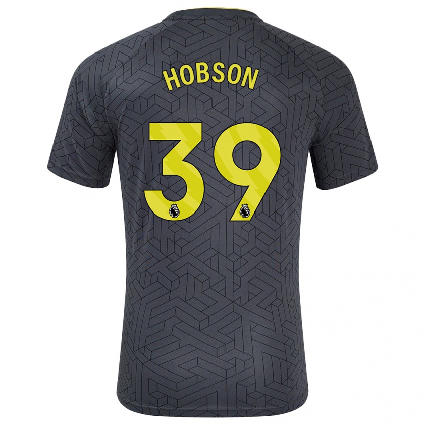 Kandiny Herren Issy Hobson #39 Schwarz Gelb Auswärtstrikot Trikot 2024/25 T-Shirt