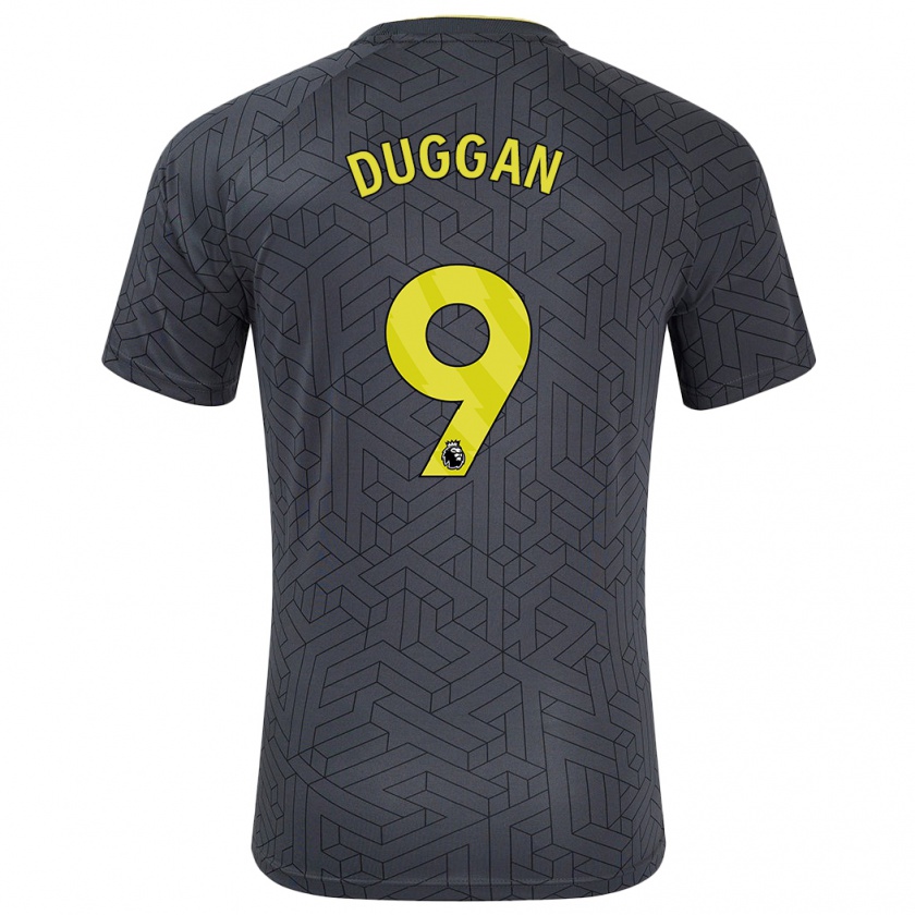 Kandiny Herren Toni Duggan #9 Schwarz Gelb Auswärtstrikot Trikot 2024/25 T-Shirt