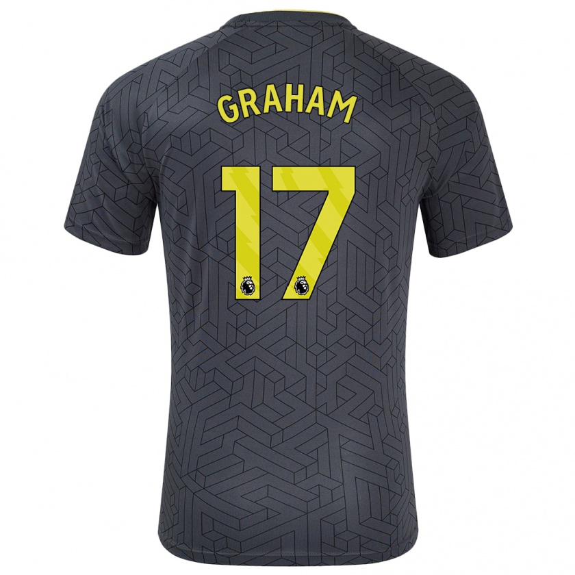 Kandiny Herren Lucy Graham #17 Schwarz Gelb Auswärtstrikot Trikot 2024/25 T-Shirt