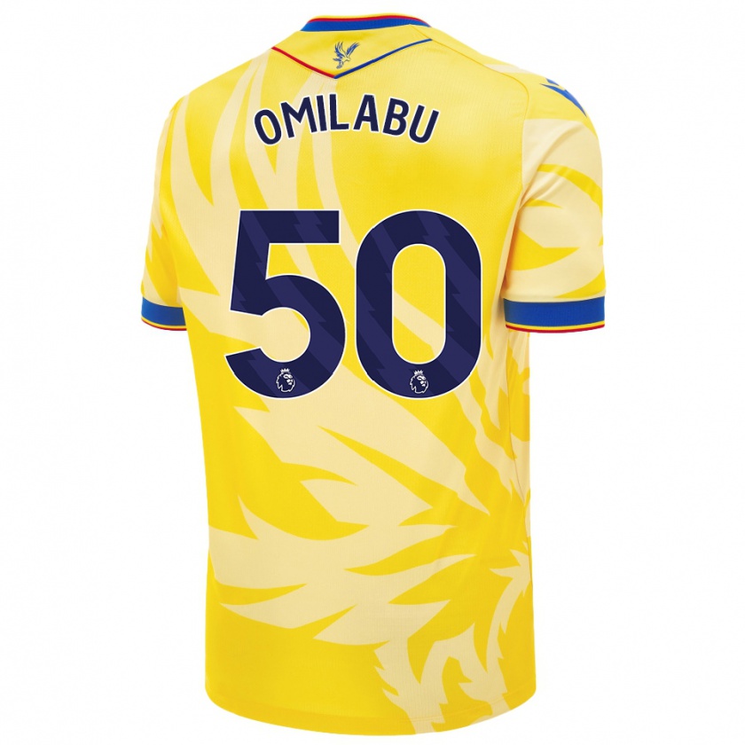 Kandiny Herren David Omilabu #50 Gelb Auswärtstrikot Trikot 2024/25 T-Shirt