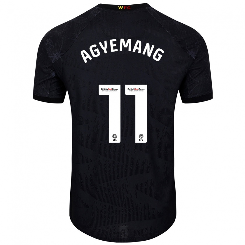 Kandiny Herren Michelle Agyemang #11 Schwarz Weiß Auswärtstrikot Trikot 2024/25 T-Shirt