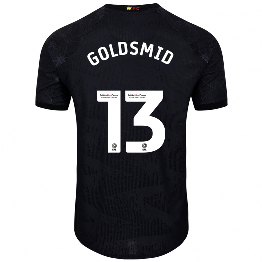 Kandiny Herren Jacqui Goldsmid #13 Schwarz Weiß Auswärtstrikot Trikot 2024/25 T-Shirt