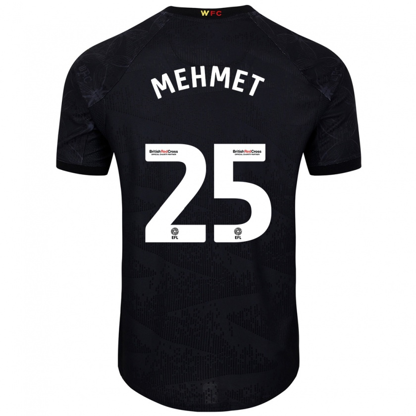 Kandiny Herren Melis Mehmet #25 Schwarz Weiß Auswärtstrikot Trikot 2024/25 T-Shirt