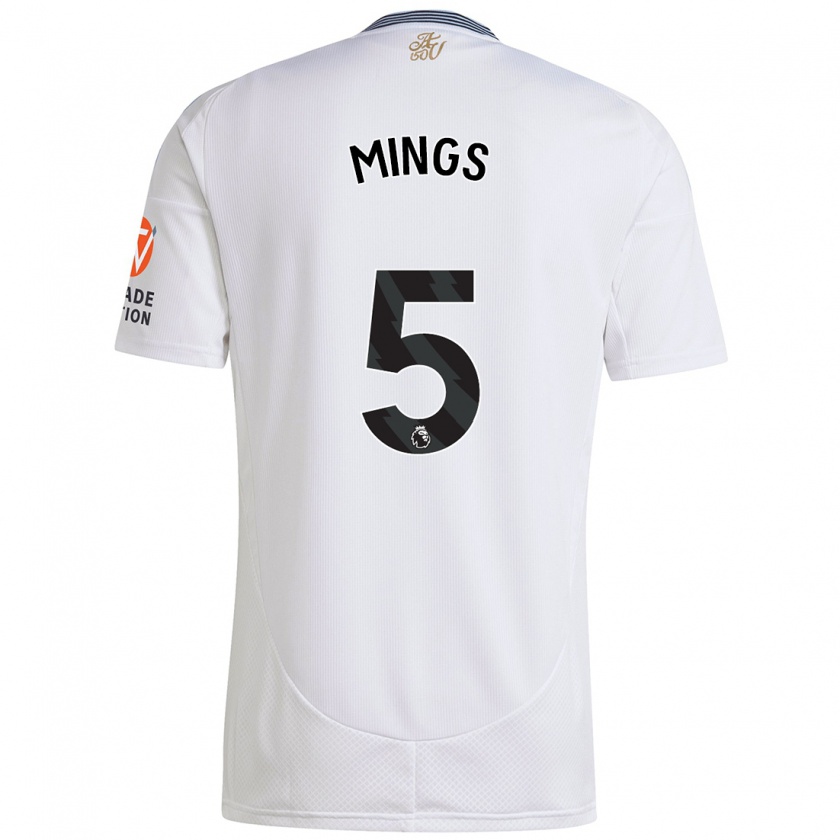 Kandiny Herren Tyrone Mings #5 Weiß Auswärtstrikot Trikot 2024/25 T-Shirt