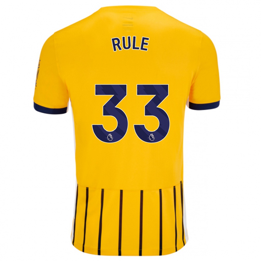 Kandiny Herren Charlize Rule #33 Gold Blau Nadelstreifen Auswärtstrikot Trikot 2024/25 T-Shirt