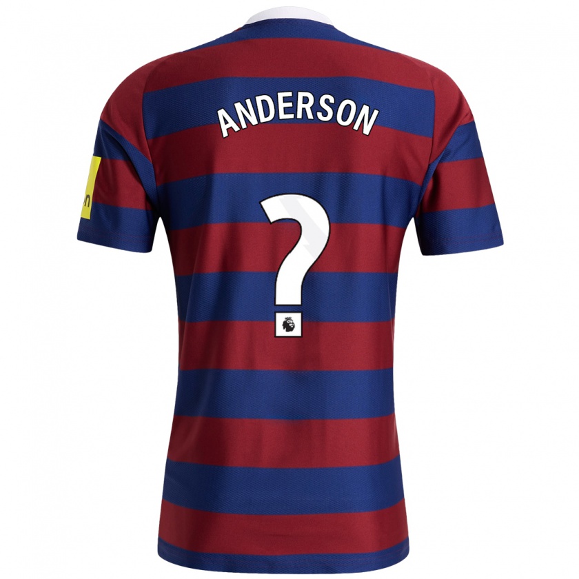 Kandiny Herren Will Anderson #0 Burgunderrot Marineblau Auswärtstrikot Trikot 2024/25 T-Shirt