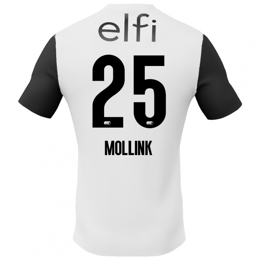 Kandiny Herren Yaël Mollink #25 Weiß Schwarz Auswärtstrikot Trikot 2024/25 T-Shirt