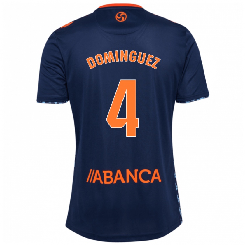 Kandiny Herren Javi Domínguez #4 Marineblau Auswärtstrikot Trikot 2024/25 T-Shirt