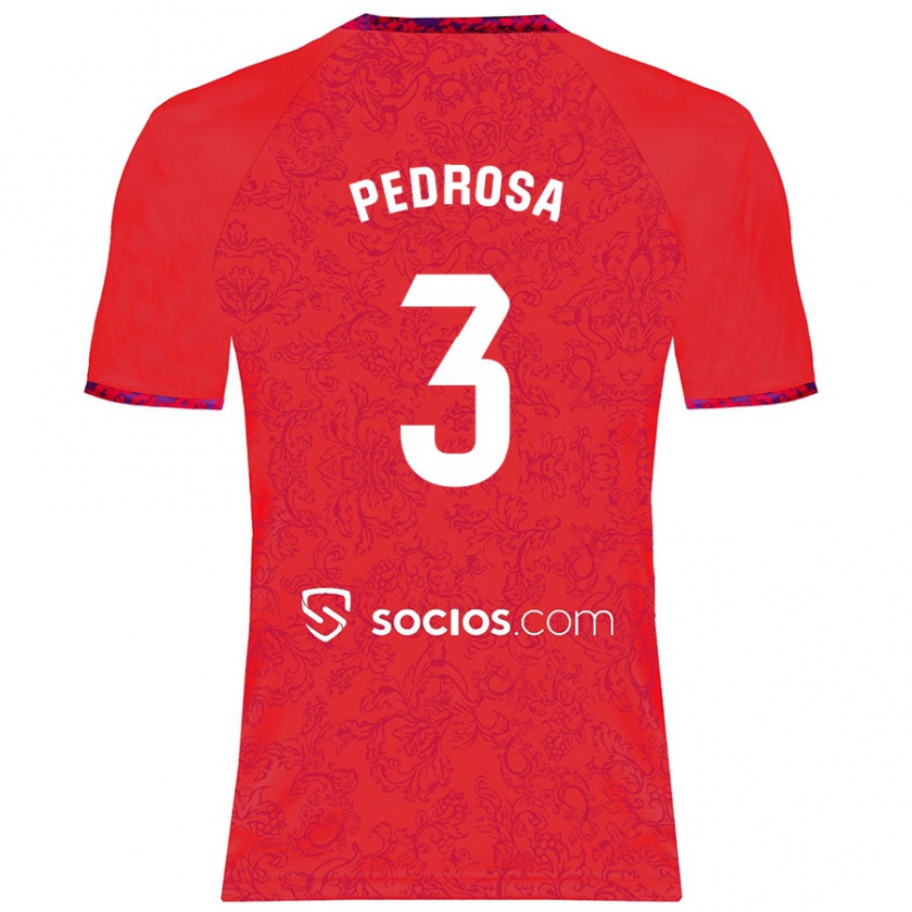 Kandiny Herren Adrià Pedrosa #3 Rot Auswärtstrikot Trikot 2024/25 T-Shirt