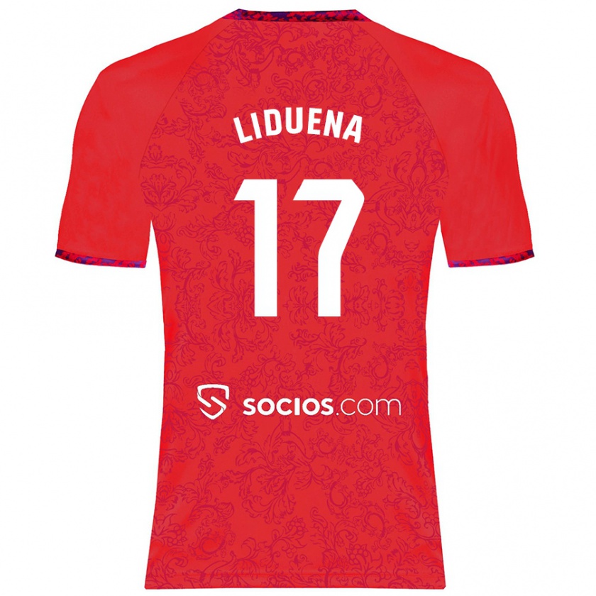 Kandiny Herren Daniel Lidueña #17 Rot Auswärtstrikot Trikot 2024/25 T-Shirt