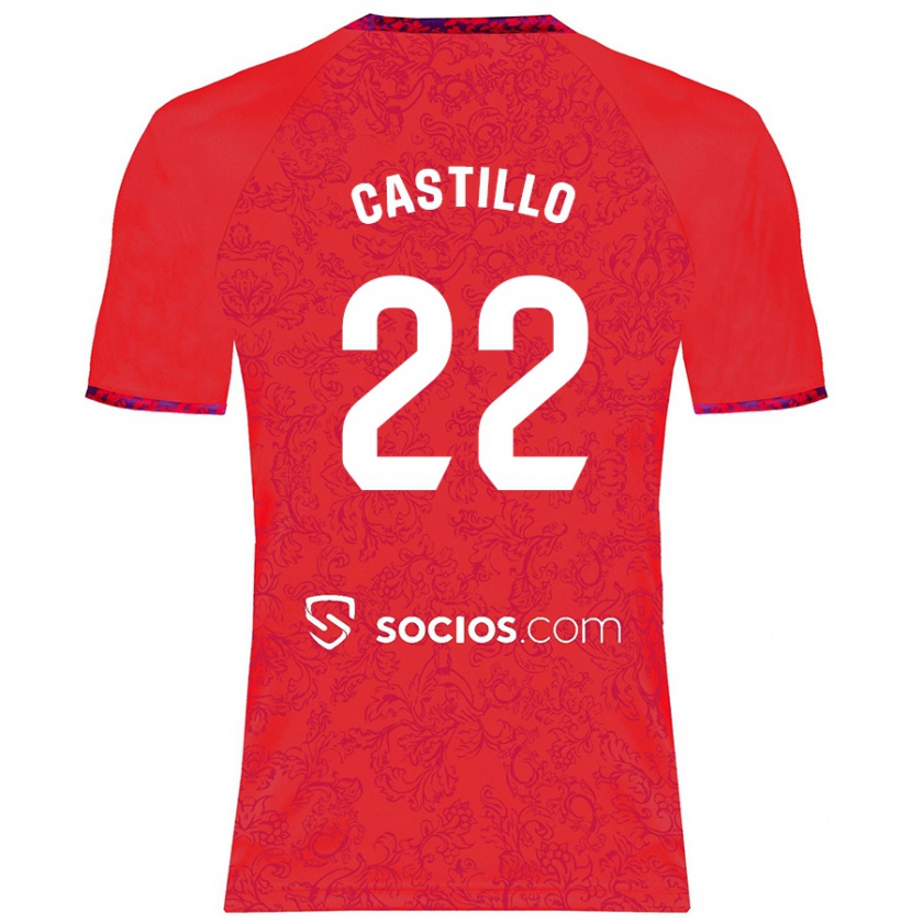 Kandiny Herren José Castillo #22 Rot Auswärtstrikot Trikot 2024/25 T-Shirt